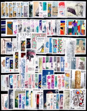 FRANCIA - LOTE DE 103 SELLOS - DECADA DEL 80 - SERIES COMPLETAS - NUEVO - MINT - 30 % DE DESCUENTO SOBRE PRECIO CATALOGO