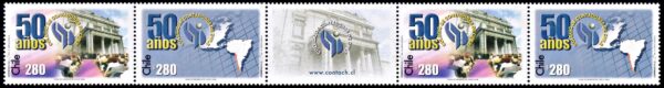 CHILE/SELLOS, 2008 - COLEGIO DE CONTADORES - 50 ANIVERSARIO - YV 1850/51 - 2 VALORES - NUEVO - MINT