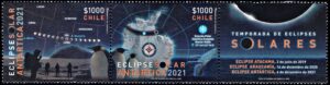 CHILE/SELLOS, 2021 - ASTRONOMIA - ECLIPSE SOLAR - ANTARTICA - YV 2179/80 - 2 VALORES - NUEVO - MINT