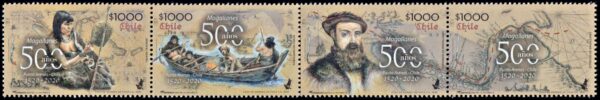 CHILE/SELLOS, 2020 - ESTRECHO DE MAGALLANES - 500 ANIVERSARIO DEL DESCUBRIMIENTO - YV 2161/64 - 4 VALORES - NUEVO - MINT