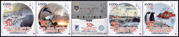 CHILE/SELLOS, 2019 - CINCUENTENARIO DE LA BASE ANTARTICA EDUARDO FREI - YV 2155/58 - 4 VALORES - NUEVO - MINT