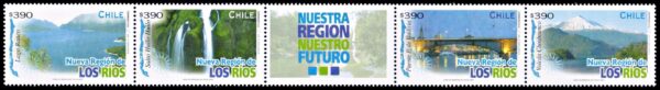 CHILE/SELLOS, 2007 - NUEVA REGION DE LOS RIOS - NATURALEZA - YV 1756/59 - 4 VALORES - ENTRECINTA - NUEVO - MINT