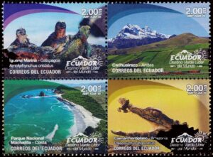 ECUADOR/SELLOS, 2018  TURISMO - FAUNA - PAISAJES - YV 2819/22 - 4 VALORES - NUEVO - MINT