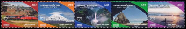 ECUADOR/SELLOS, 2017 - AMERICA UPAEP - DESTINOS TURISTICOS - YV 2774/78 -  5 VALORES - NUEVO - MINT