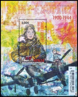 SAINT PIERRE ET MIQUELON/SELLOS, 2024 - LITERATURA - AVIACION - ANTOINE DE SAINT EXUPERY - EL PRINCIPITO - YV F 1338 - BLOQUE  NUEVO - MINT