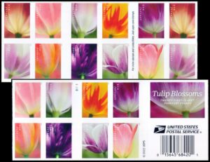 ESTADOS UNIDOS/SELLOS, 2022 – FLORES - TULIPANES – YV C 5629 - CARNET AUTOADHESIVO