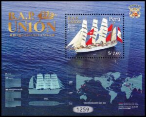 PERU/SELLOS, 2024 - BARCOS - BUQUE ESCUELA A VELA - YV BF 144 - BLOQUE - NUEVO - MINT