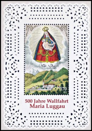 AUSTRIA/SELLOS, 2013 - PEREGRINACION DE MARIA LAGGAU - MADDONA DE LOS MILAGROS - YV F 2906 - BLOQUE - NUEVO - MINT