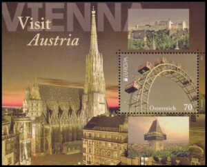 AUSTRIA/SELLOS, 2012 - EUROPA - TURISMO - YV F 2824 - BLOQUE - NUEVO - MINT