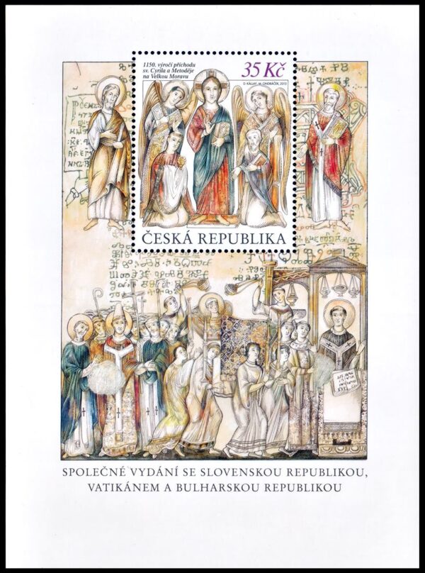 REPUBLICA CHECA/SELLOS, 2013 - RELIGION - SAN CIRILO Y METODIO - YV BF 48 - BLOQUE - NUEVO - MINT
