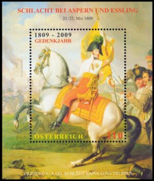 AUSTRIA/SELLOS, 2009 - BATALLAS DE ASPERN Y ESSLING - YV BF 54 - BLOQUE - NUEVO