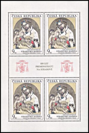 REPUBLICA CHECA/SELLOS, 1993 - OBRAS DE ARTE - PINTURAS - NUESTRA SEÑORA DE STRAHOV - YV 28 - HOJITA - NUEVO - MINT