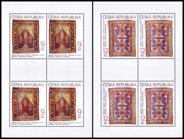REPUBLICA CHECA/SELLOS, 2003 - ARTE - TAPICES ORIENTALES - MUSEOS - YV 339/40 - 2 HOJITAS - NUEVO - MINT