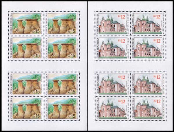 CZECH REPUBLIC/STAMPS, 2006 - ARCHITECTURE - CHURCH - CHIMNEYS - YV 430/31 - 2 SHEETS - MNH