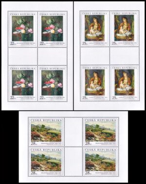 REPUBLICA CHECA/SELLOS, 2006 – OBRAS DE ARTE DE LA GALERIA NACIONAL DE PRAGA - YV 448/50 - 3 HOJITAS - NUEVO - MINT