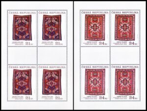 REPUBLICA CHECA/SELLOS, 20010 - ARTE - TAPICES TRANSCAUCASIANOS - MUSEOS - YV 339/40 - 2 HOJITAS - NUEVO - MINT