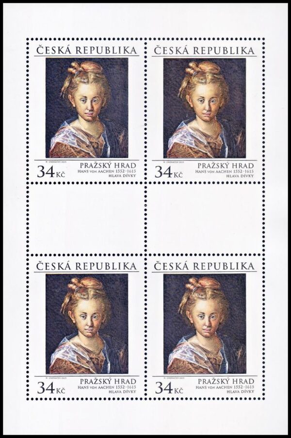 REPUBLICA CHECA/SELLOS, 2015 - PINTURAS - HANS VON AACHEN, ARTISTA ALEMAN - YV 774 - HOJITA - NUEVO - MINT