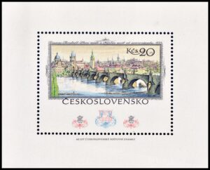 CHECOSLOVAQUIA/SELLOS, 1978 - PINTURAS - VISTA DE PRAGA - YV BF 45 - BLOQUE - NUEVO - MINT