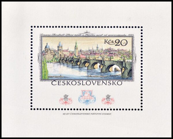 CHECOSLOVAQUIA/SELLOS, 1978 - PINTURAS - VISTA DE PRAGA - YV BF 45 - BLOQUE - NUEVO - MINT