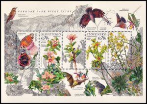 ESLOVAQUIA/SELLOS, 2012 - FLORA Y FAUNA - PARQUE NACIONAL TATRAS - YV BF 43 - BLOQUE - NUEVO - MINT
