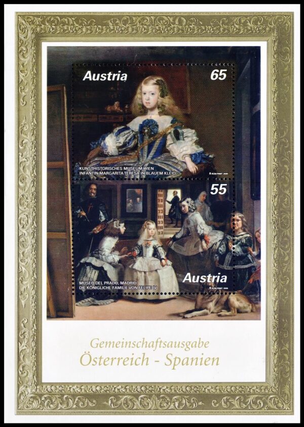 AUSTRIA/SELLOS, 2009 - OBRAS DE ARTE - LAS MENINAS - DIEGO VELAZQUEZ - YV BF 58 - BLOQUE - NUEVO - MINT