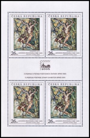REPUBLICA CHECA/SELLOS, 2004 - PINTURAS - ANTONIN PROCHAZKA - YV 362 - HOJITA - NUEVO - MINT