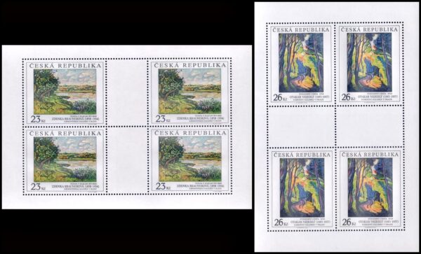 REPUBLICA CHECA/SELLOS, 2008 - OBRAS DE ARTE - PINTURA - YV 519/20 - 2 HOJITAS - NUEVO - MINT