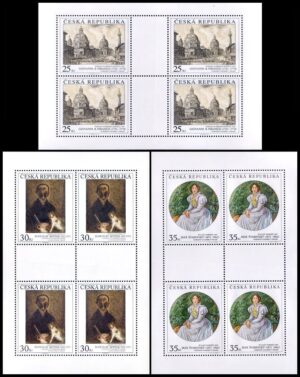 REPUBLICA CHECA/SELLOS, 2013 – OBRAS DE ARTE – PINTURA - GRAVADOS - YV 699/701 - 3 HOJITAS - NUEVO - MINT