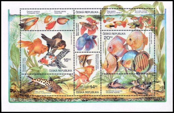 REPUBLICA CHECA/SELLOS, 2004 - PECES DE ACUARIO - YV BF 17 - BLOQUE - NUEVO - MINT