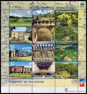 DOMINICAN REPUBLIC/STAMPS, 2023 - COLONIAL MONUMENTS - ARCHITECTURE - SHEET - MNH