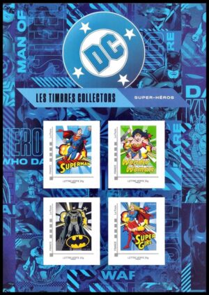 FRANCE/STAMPS, 2024 - COMICS - SUPER HEROES - DC - SHEET - SELF-ADHESIVE STAMPS