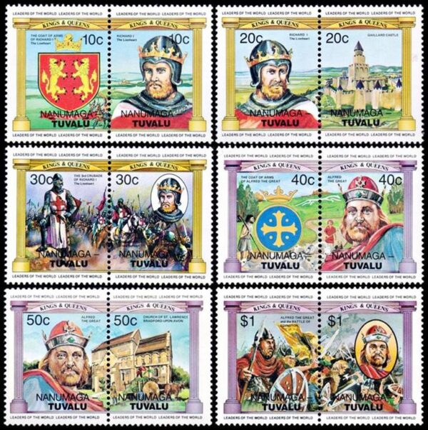 TUVALU NANUMAGA/SELLOS, 1984 - MONARCAS BRITANICOS