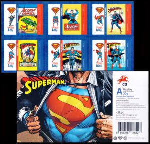 PORTUGAL/SELLOS, 2025 - HISTORIETAS - SUPERMAN - CARNET AUTOADHESIVO - NUEVO
