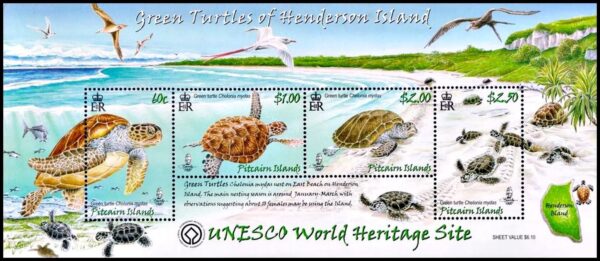 PITCAIRN/STAMPS, 2008 - WILDLIFE - SEA TURTLES - YV BF 46 - SOUVENIR SHEET - MNH