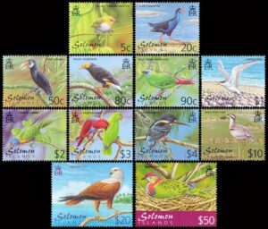 SALOMON/SELLOS, 2001 - SELLOS ORDINARIOS - AVES - YV 960/71 - 12 VALORES - NUEVO - MINT