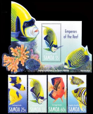 SAMOA/SELLOS, 2003 - FAUNA - PECES - YV 967/70 + BF 69 - 4 VALORES + BLOQUE - NUEVO - MINT