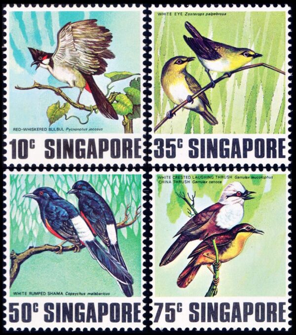 SINGAPUR/SELLOS, 1978 - FAUNA - AVES DE SINGAPUR - YV 294/97 - 4 VALORES - NUEVO - MINT