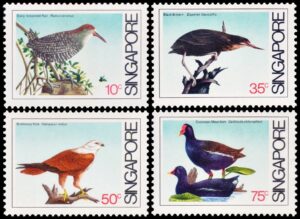 SINGAPUR/SELLOS, 1984 - FAUNA - AVES DEL LITORAL - YV 432/35 - 4 VALORES - NUEVO - MINT