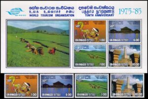 SRI LANKA/SELLOS, 1985 - TURISMO - YV 728/31 + BF 28 - 4 VALORES + BLOQUE - NUEVO - MINT