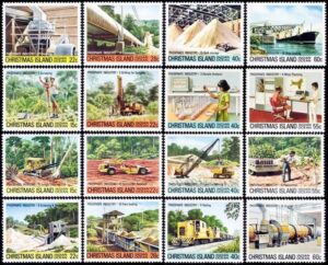CHRISTMAS (AUSTRALIA) STAMPS, 1980-1981 - PHOSPHATE INDUSTRY - YV 136/151 - 16 VALUES - MNH