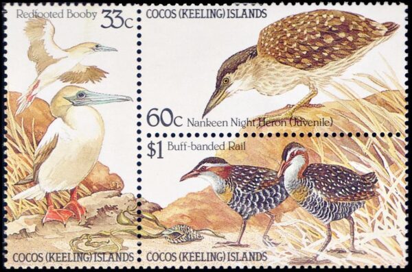 COCOS (AUSTRALIA) STAMPS, 1985 - ISLAND FAUNA - YV 131/33 - 3 VALUES - MNH