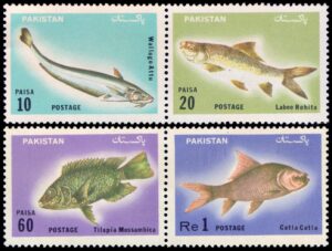 PAKISTAN/SELLOS, 1973 - FAUNA - PECES - YV 345/48 - 4 VALORES - NUEVO - MINT