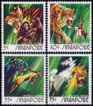 SINGAPUR/SELOS, 1973 - JARDIN ZOOLOGICO - FAUNA - YV 201/04 - 4 VALORES - NUEVO - MINT