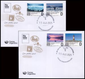 ARGENTINA/ENVELOPES, 2025 – ARGENTINE PATAGONIA – SINGLE-POST STAMPS – NO VALUE INDICATED – LETTER “D” – CAT GJ 4545/48 – 4 VALUES – FIRST DAY CIRCULATION COVER