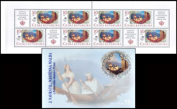 CZECH REPUBLIC STAMPS, 2008 - ART - MURAL PAINTING - PRAGUE POSTAL MUSEUM - YV C 497 - BOOKLET - MNH