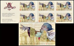 CZECH REPUBLIC/STAMPS, 2011 - CLASSICAL MUSIC - WOLFGANG AMADEUS MOZART - YV C 613 - BOOKLET - SELF ADHESIVE STAMPS