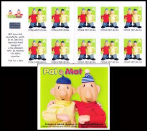 REPUBLICA CHECA/SELLOS, 2011 – SELLOS ORDINARIOS – DIBUJOS ANIMADOS- "PAT Y MAT" – YV C 740 – CARNET – NUEVO – AUTOADHESIVO