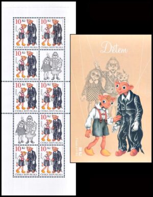 REPUBLICA CHECA/SELLOS, 2009 - PARA LOS NIÑOS - MARIONETAS - SPEJBL Y HURVINEK - YV C 536 - CARNET - NUEVO