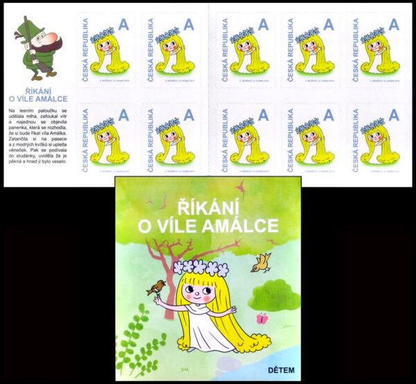 REPUBLICA CHECA/SELLOS, 2016 - SELLOS ORDINARIOS - DIBUJOS ANIMADOS - "LA FÉE AMALKA" - YV C 804 - CARNET - AUTOADHESIVO