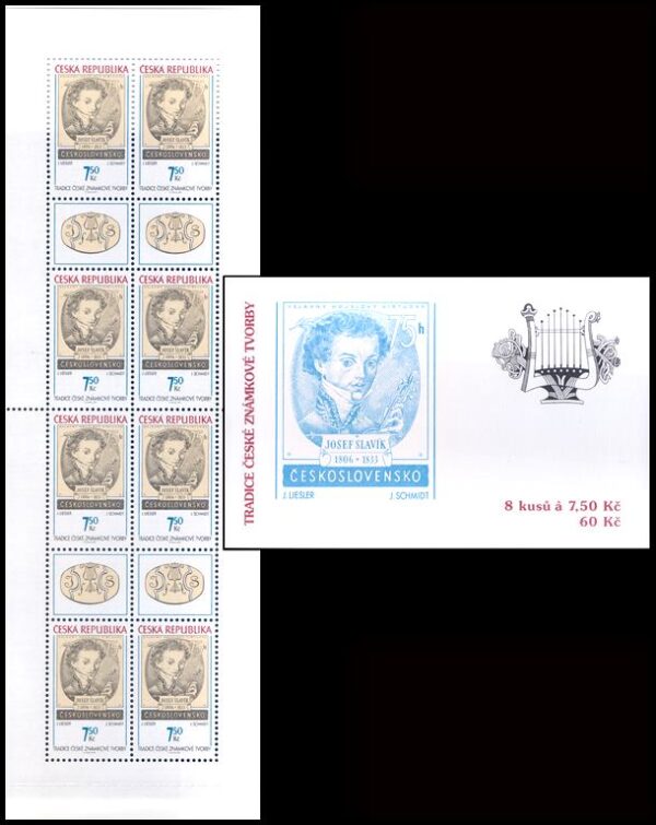 REPUBLICA CHECA/SELLOS, 2007 - MUSICA - JOSEF SLAVIK - VIOLINISTAS - YV C456 - CARNET - NUEVO